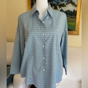 Beautiful Talbots Cropped Sleeve Blouse- 12P